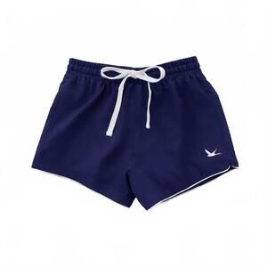 NEW SAINT IDA kid's solid swim shorts in navy